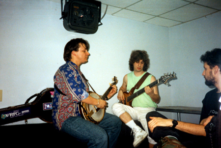Mike with Jeff Mosier backstage, 2.19.1993