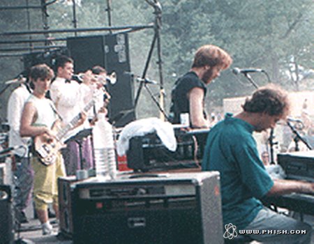 Trey, Mike, and Page with the Giant Country Horns, July 1991