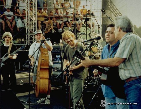 Trey and Mike with the Del McCoury Band, 7.18.1999