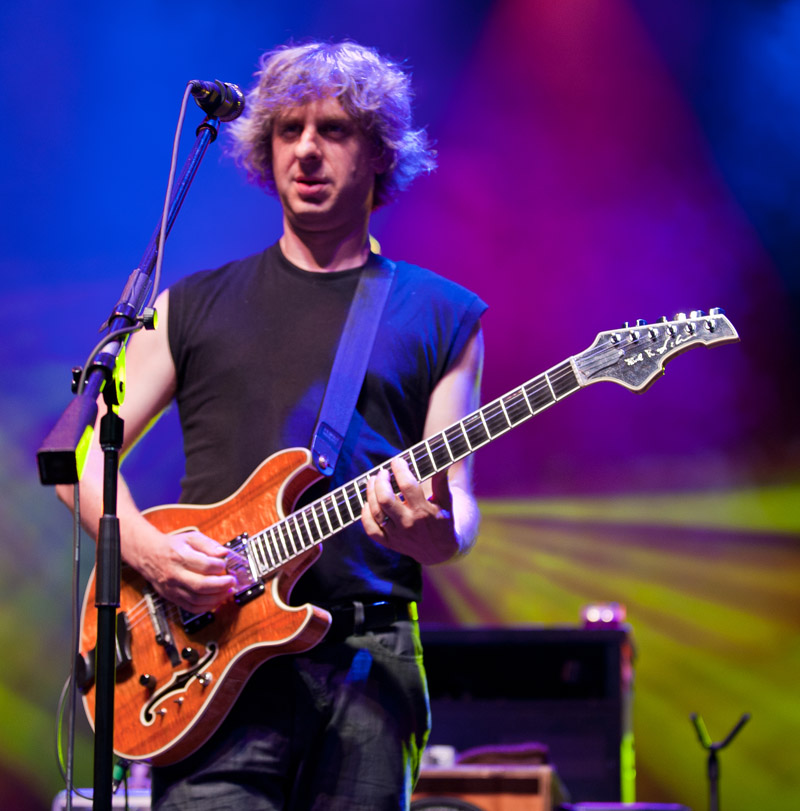 Mike Gordon plays guitar on “Walfredo”. Photo by Dave Vann © Phish 2010