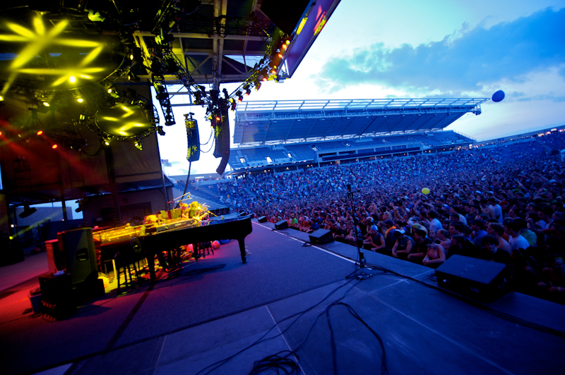 The sun goes down at Toyota Park. Photo by Jesse Lirola © Phish 2010.