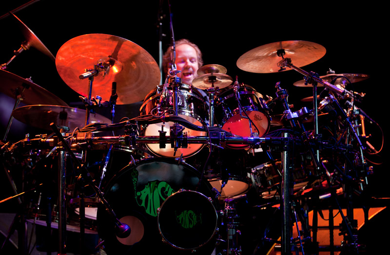 Page on Drums during “Walfredo”. Photo by Dave Vann © 2010 Phish